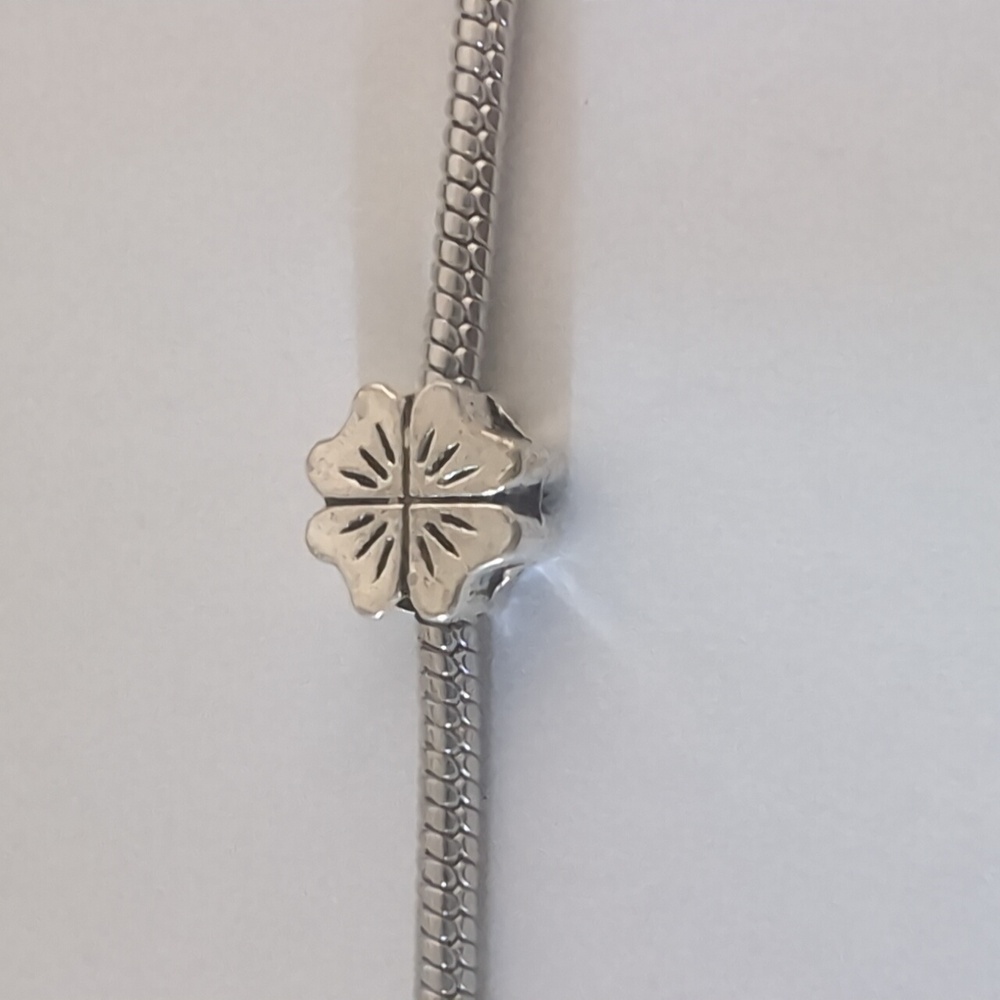 Silver‎ Four Leaf Clover Charm for Pandora Style Bracelet